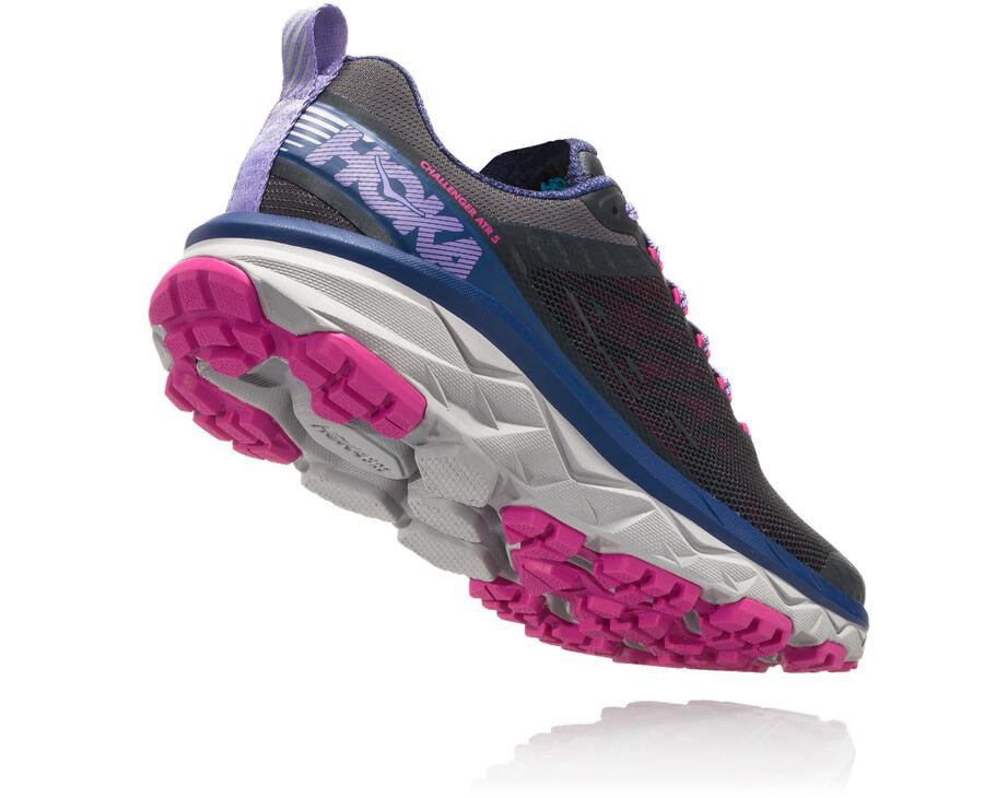 Tenis Trail Hoka One One Feminino Pretas - Challenger Atr 5 - 807-XRZUPA